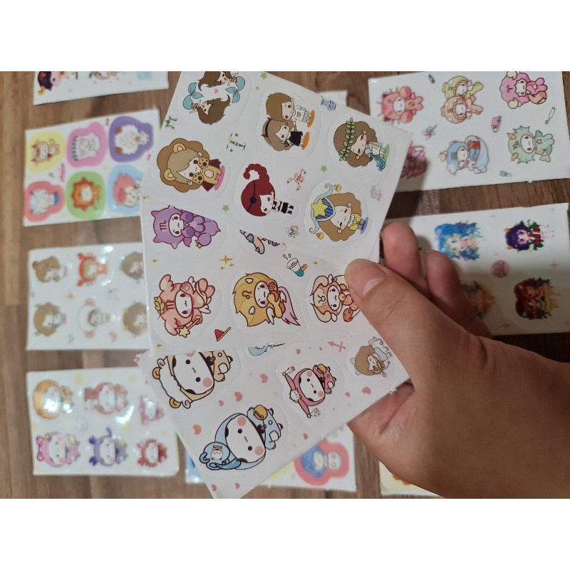 Hộp 12 tờ sticker 12 cung hoàng đạo