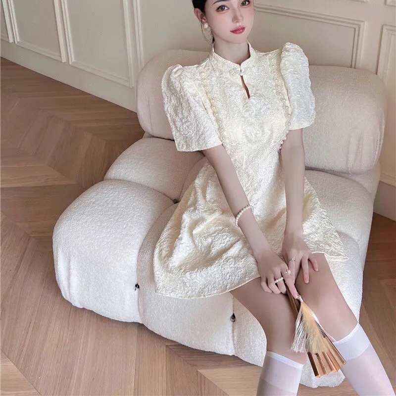 Đầm tay bồng xoè tiểu thư