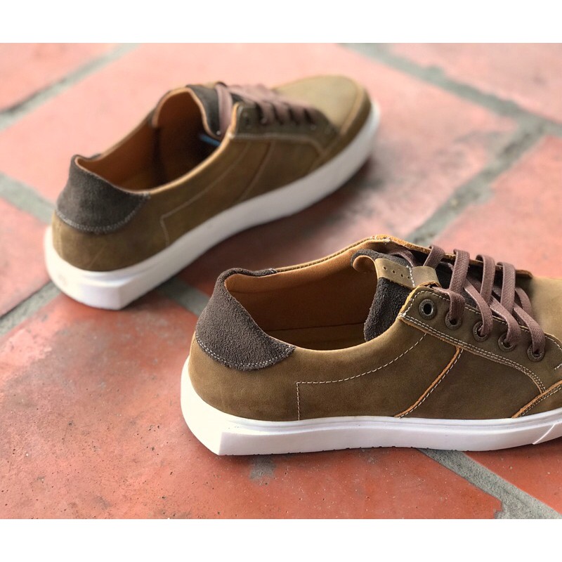Giày Da sneaker dòng Da sáp - Bảo hành 12 tháng ( Mã Mk02 - Tặng kèm quà )