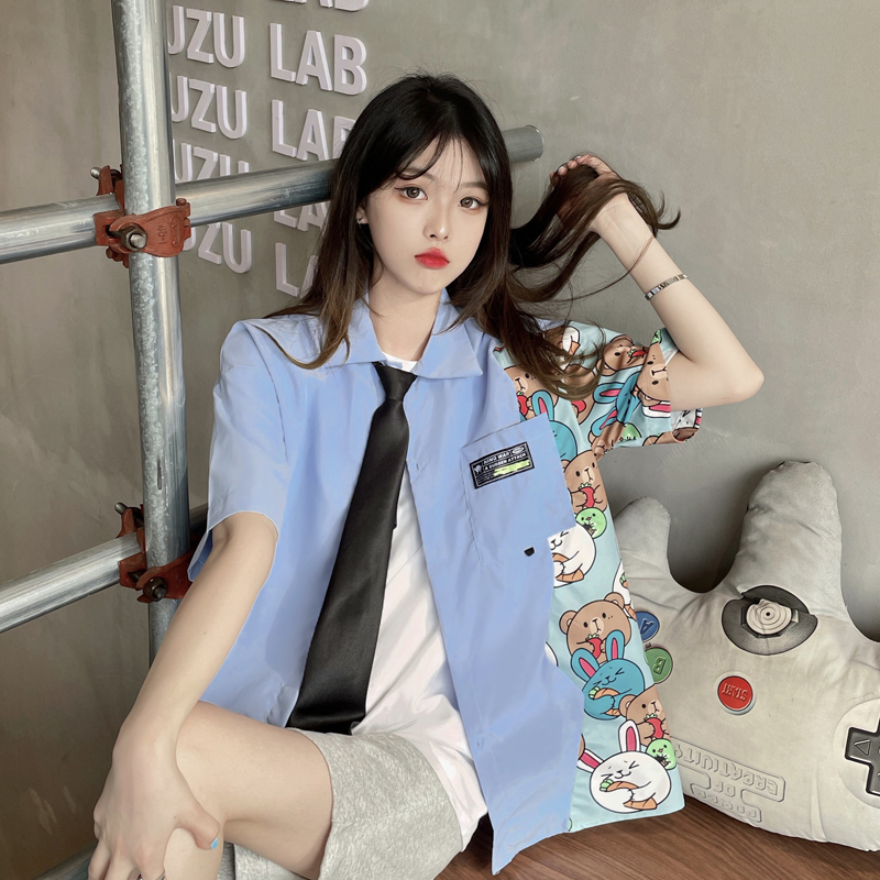 Áo sơ mi tay ngắn thời trang dành cho nữ