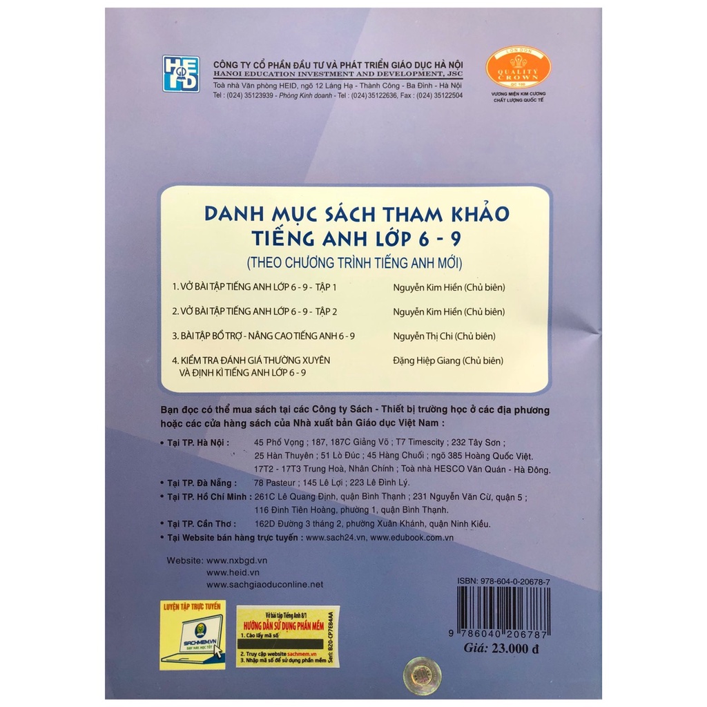 Sách - Vở bài tập Tiếng anh lớp 8 tập 1