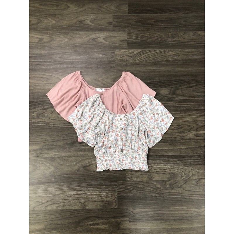 Áo Pink Rose smocking xuất xịn