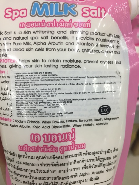 Muối a bonne tẩy tế bào chết  Thái Lan BỊCH VÒI