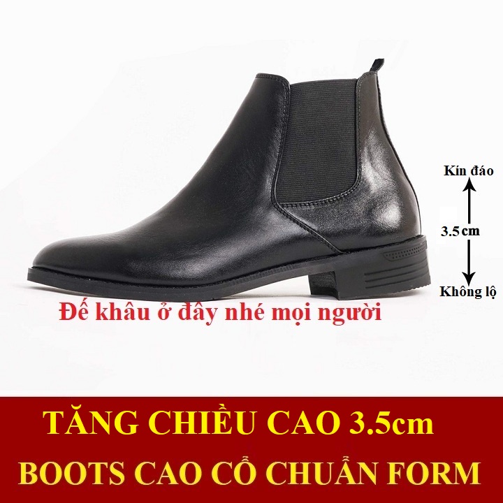 Giày Chelsea Boots Zip Nam Cao Cổ Khóa Kéo UDANY Thời Trang Tôn Dáng - GCN10