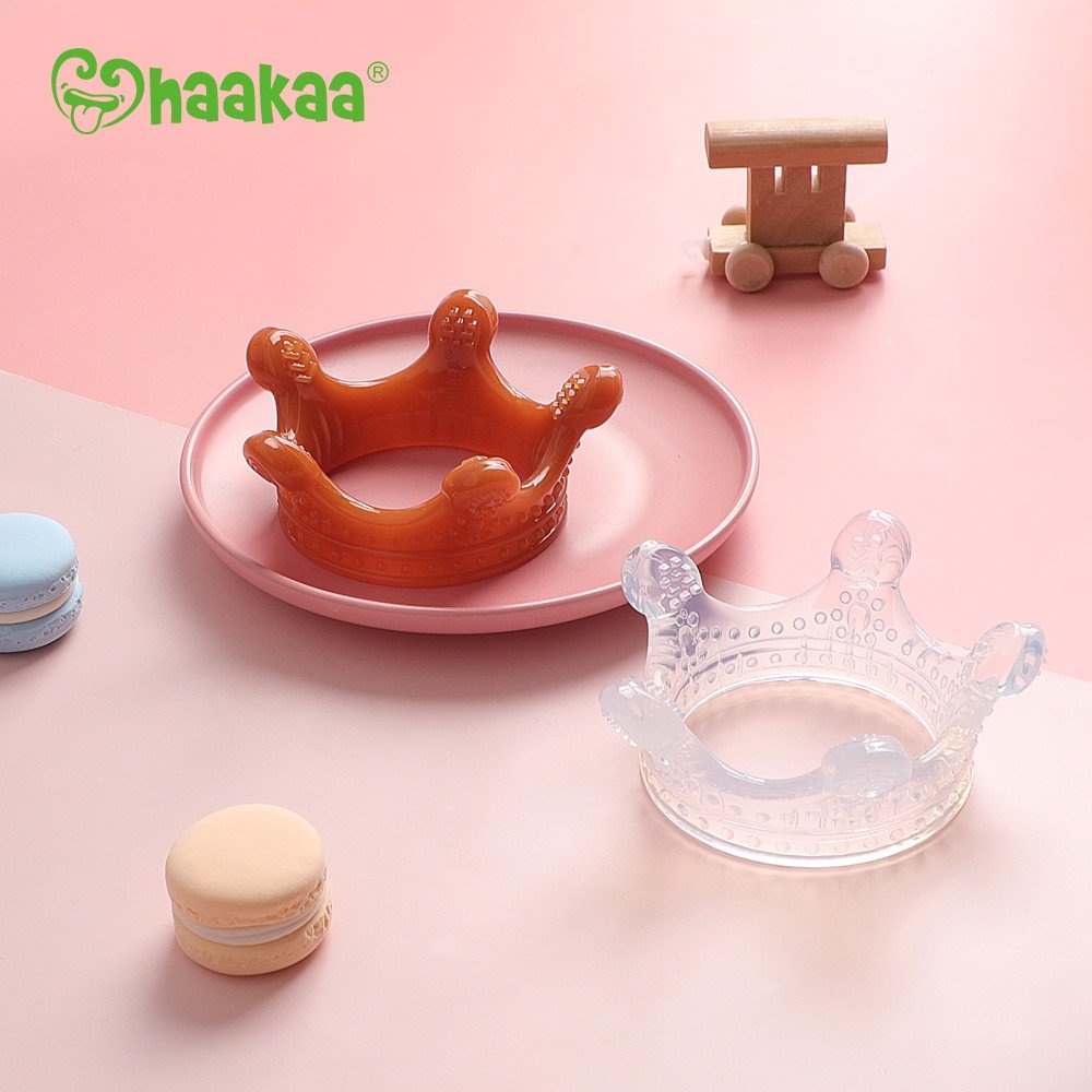 Gặm nướu hình vương miện Haakaa | 100% silicone cấp thực phẩm | Thúc đẩy quá trình mọc răng của bé