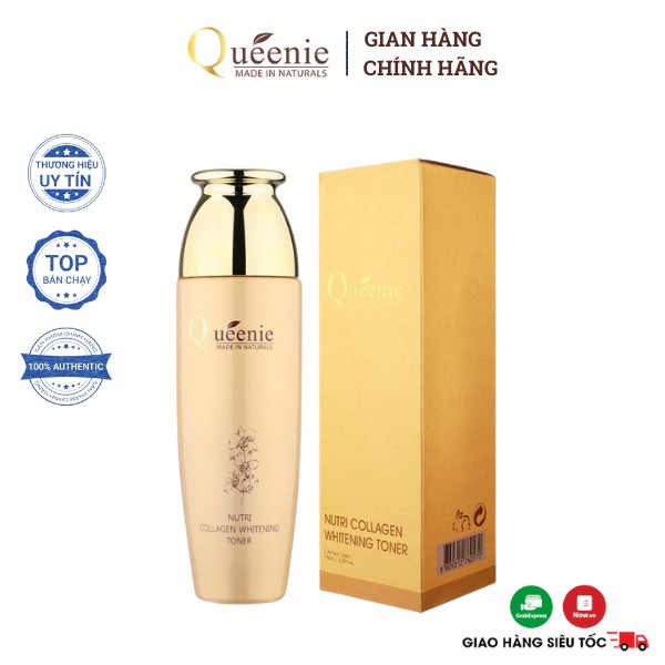 Nước hoa hồng dưỡng trắng da Queenie bổ sung Collagen 150ml