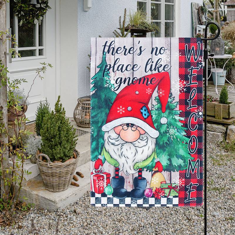 Cờ Treo 30 * 45cm Hình Ông Già Noel / Người Tuyết Dùng Để Trang Trí Giáng Sinh / Sân Vườn