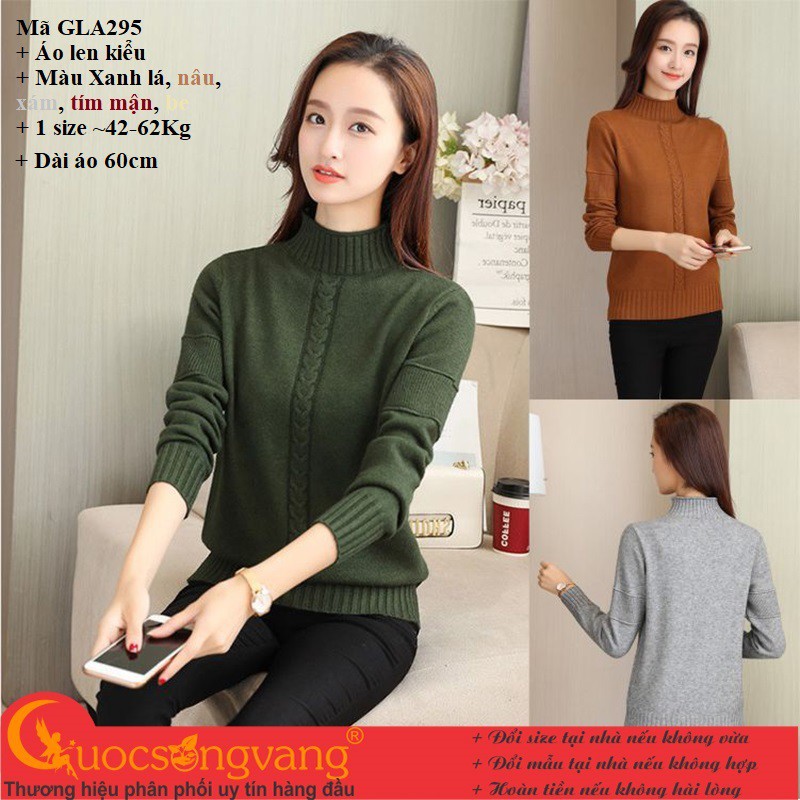 Áo len nữ dài tay áo kiểu len lông cừu GLA295 Cuocsongvang