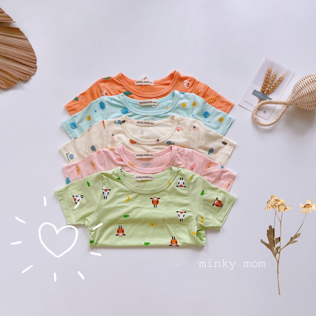 (8-30kg)Bộ đùi thun lạnh Minky mom mẫu pastel phối họa tiết siêu iu cho bé(ảnh thật)