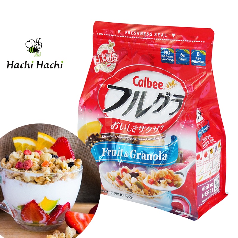 NGŨ CỐC TRÁI CÂY NHẬT BẢN CALBEE 482G - Hachi Hachi Japan Shop