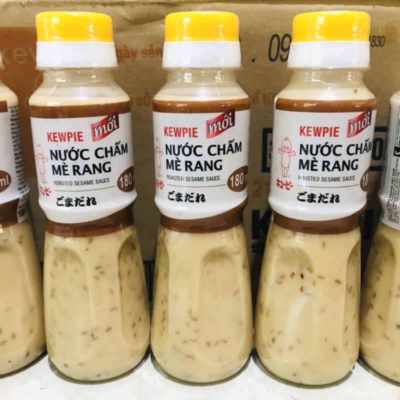 COMBO 5 CHAI NƯỚC CHẤM MÈ RANG KEWPIE CAM KẾT CHÍNH HÃNG ( chai 180ml ) - ăn kèm với rong nho, rau salad