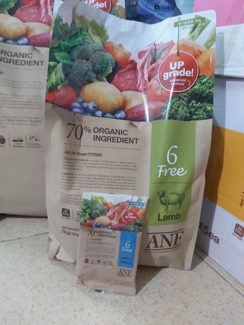 THỨC ĂN CHO CHÓ  HẠT HỮU CƠ  ANF 6FREE 6kg date 1/2025