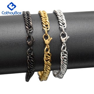 Vòng tay inox dạng dây xích kích thước 6mm cho nam và nữ
