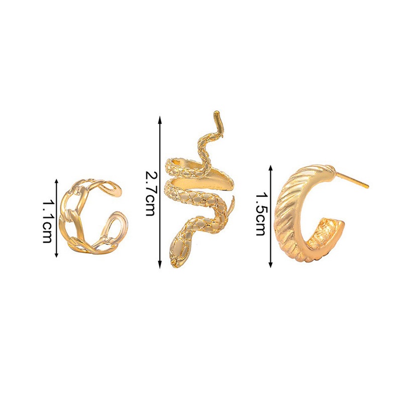 Set Khuyên Tai Hình Con Rắn Phong Cách Gothic Cổ Điển Dành Cho Nam Và Nữ