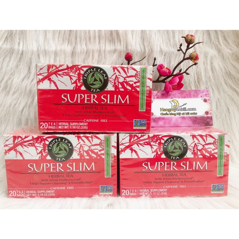 (có bill nhập)Trà Thanh Lọc Cơ Thể  Triple Leaf Tea Super Slim (20 gói)