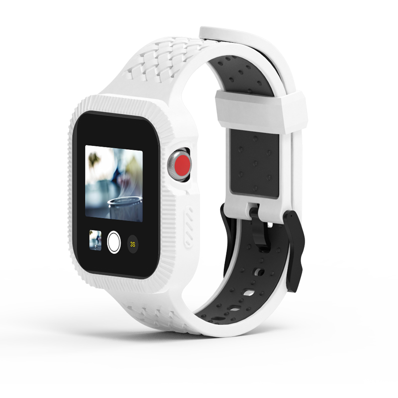 Dây Đeo Lykry Bằng Silicon 2 Trong 1 Cho Đồng Hồ Apple Watch 40 44mm