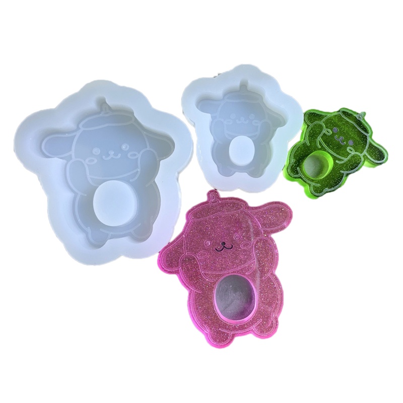Khuôn Silicone Làm Mặt Dây Chuyền Epoxy Hình Chú Chó
