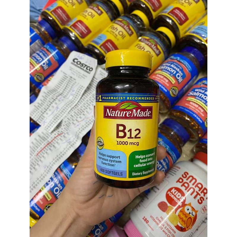 Viên bổ sung Vitamin B12 Nature Made 1000 mcg 400 viên của Mỹ