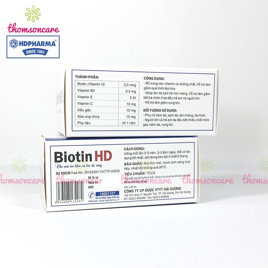 Bổ sung Biotin Vitamin H - giúp giảm rụng róc, sạm da - Hộp 100 viên | BigBuy360 - bigbuy360.vn