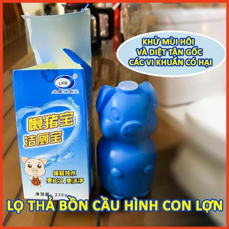 Heo thả  bồn cầu hình con lợn khử mùi hôi diệt vi khuẩn có hại