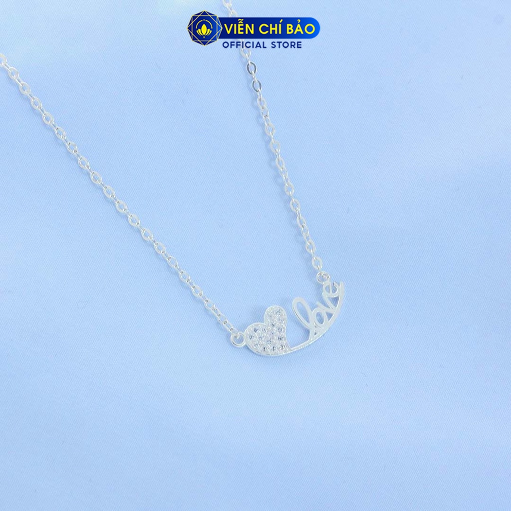 Dây chuyền bạc nữ chữ LOVE chất liệu bạc 925 thời trang phụ kiện trang sức nữ Viễn Chí Bảo D400213