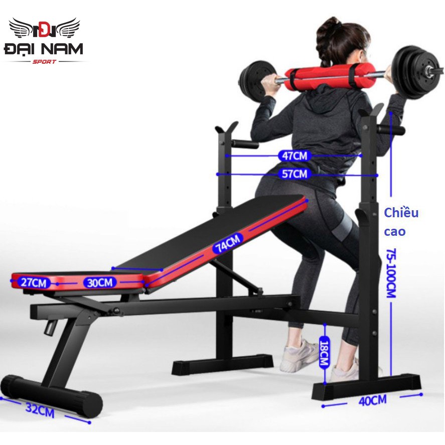 Ghế Tập Tạ Đa Năng Kết Hợp Giá Đỡ Tạ DNS189 Chính Hãng Đại Nam Sport