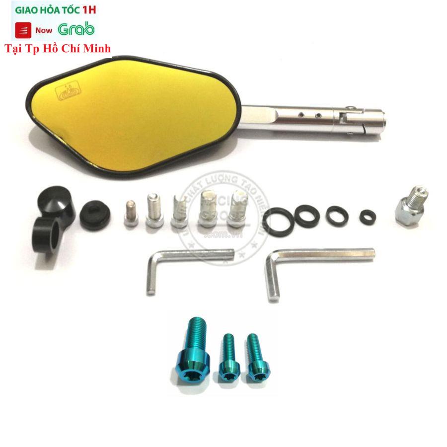 Gương Xe Máy Thời Trang - Kính Chiếu Hậu Xe Máy Rizoma Elisse Kèm Ốc Gr5 Chế Xoay 360 cho Wave Sh AB Mini Và Các Xe
