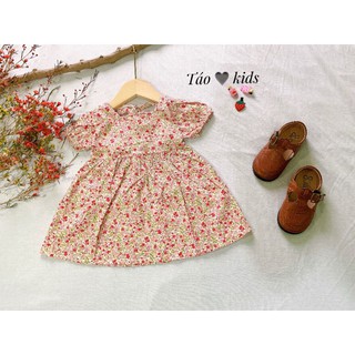 Váy hoa thắt nơ điệu đà bé gái