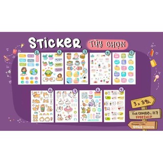 FULL COMBO 9 BỘ STICKER DÁN TRANG TRÍ