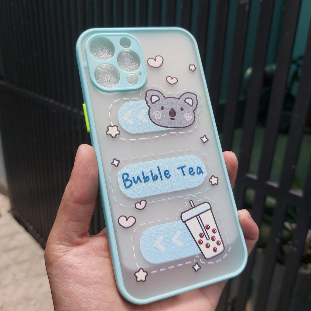 Ốp lưng iphone Bubble Tea viền màu 6/6plus/6s/6splus/7/7plus/8/8plus/x/xr/xs/11/12/pro/max/plus/promax [Tomax Shop]