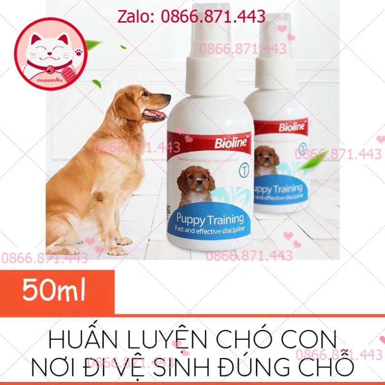 ⚡𝐅𝐑𝐄𝐄𝐒𝐇𝐈𝐏⚡ Lọ xịt hướng dẫn chó đi vệ sinh đúng chỗ Bioline - Dạy chó mèo đi vệ sinh