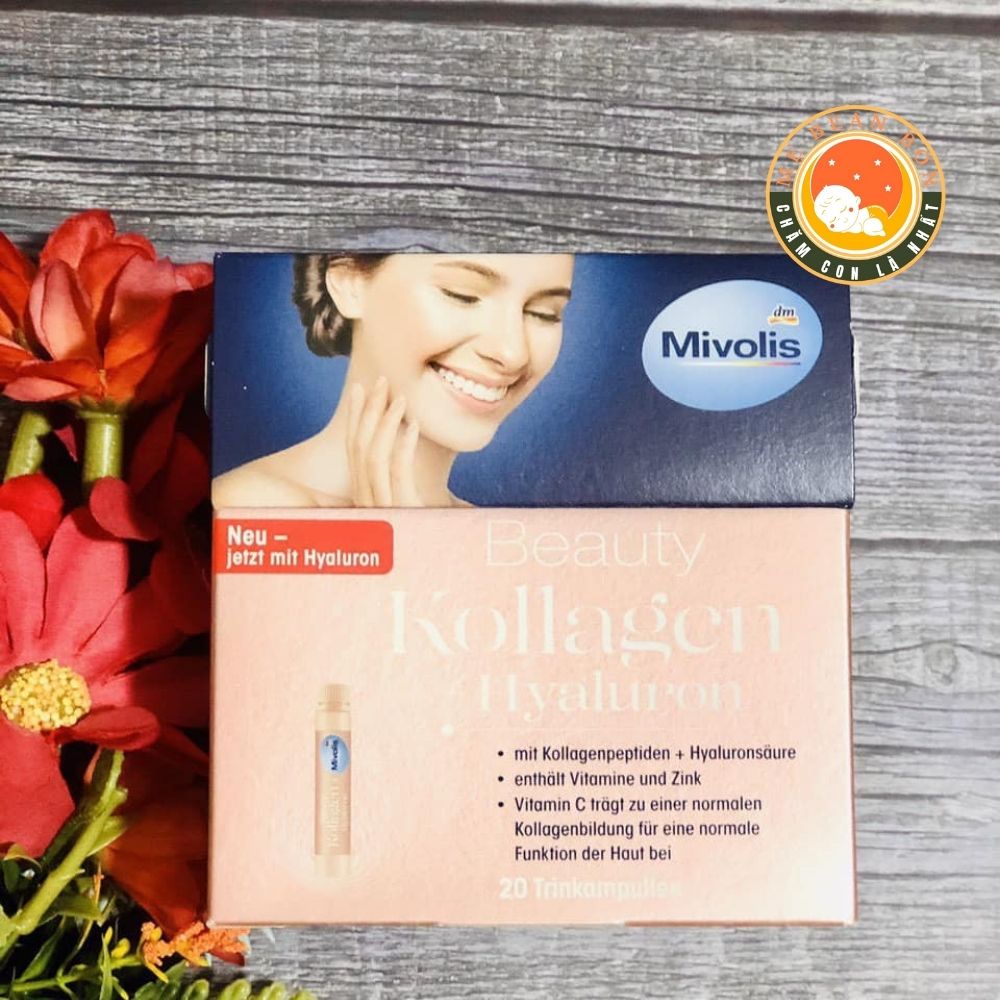 Collagen Thuỷ Phân Mivolis Beauty Kollagen Hyaluron, 20 x 25 ml của Đức giúp bạn có làn da tươi trẻ