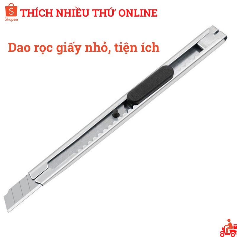 Dao rọc giấy inox nhỏ gọn, dao rọc mẫu mới đầu bù