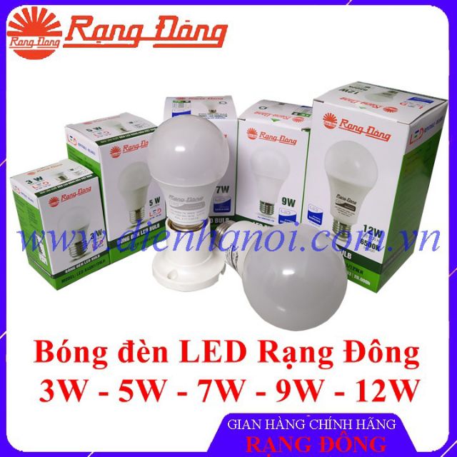 Bóng đèn LED Rạng Đông 3W - 5W - 7W - 9W, ChipLED SAMSUNG Bảo Hành 2 Năm