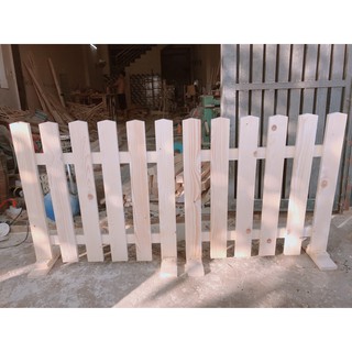 Hàng rào gỗ thông cao 80cm - tiện lợi, không cần khoan tường, di chuyển dễ dàng