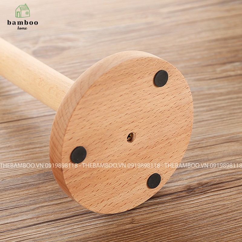 Giá đỡ cuộn giấy THE BAMBOO giá đỡ tròn bằng gỗ