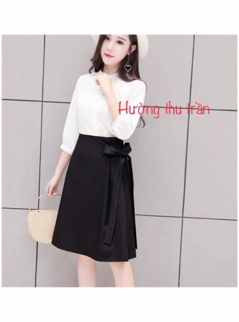 Chân váy công sở xếp li thắt nơ trẻ trung năng động | BigBuy360 - bigbuy360.vn