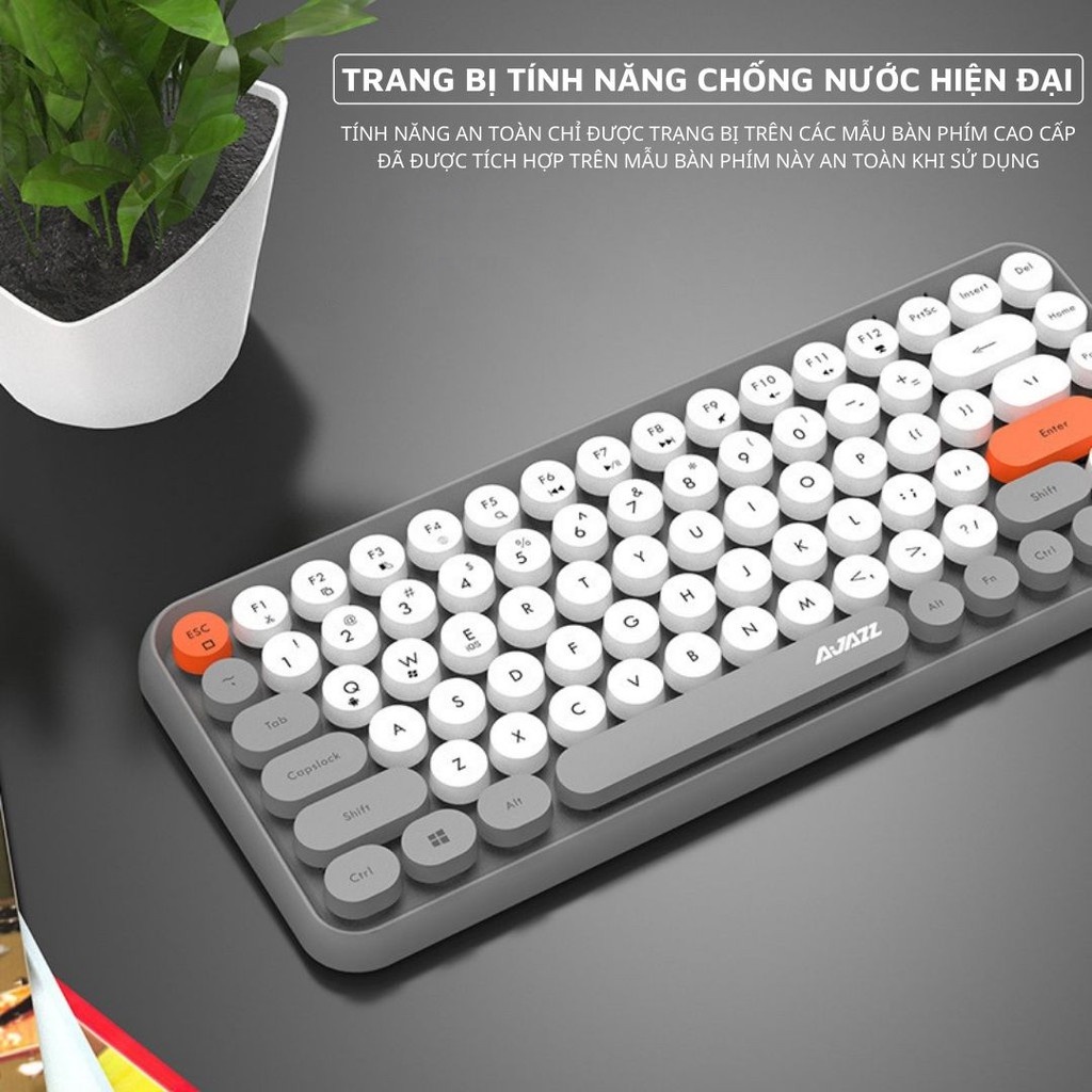 Bàn Phím Không Dây Bluetooth 308i Dành Cho Máy Tính, Điện Thoại