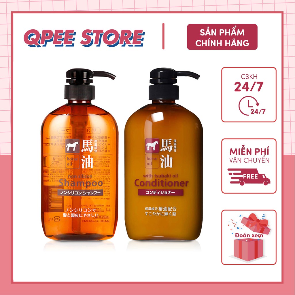 ✅[CHÍNH HÃNG] Dầu gội xả mỡ ngựa Horse Oil Nhật Bản 600ml - QPEESTORE