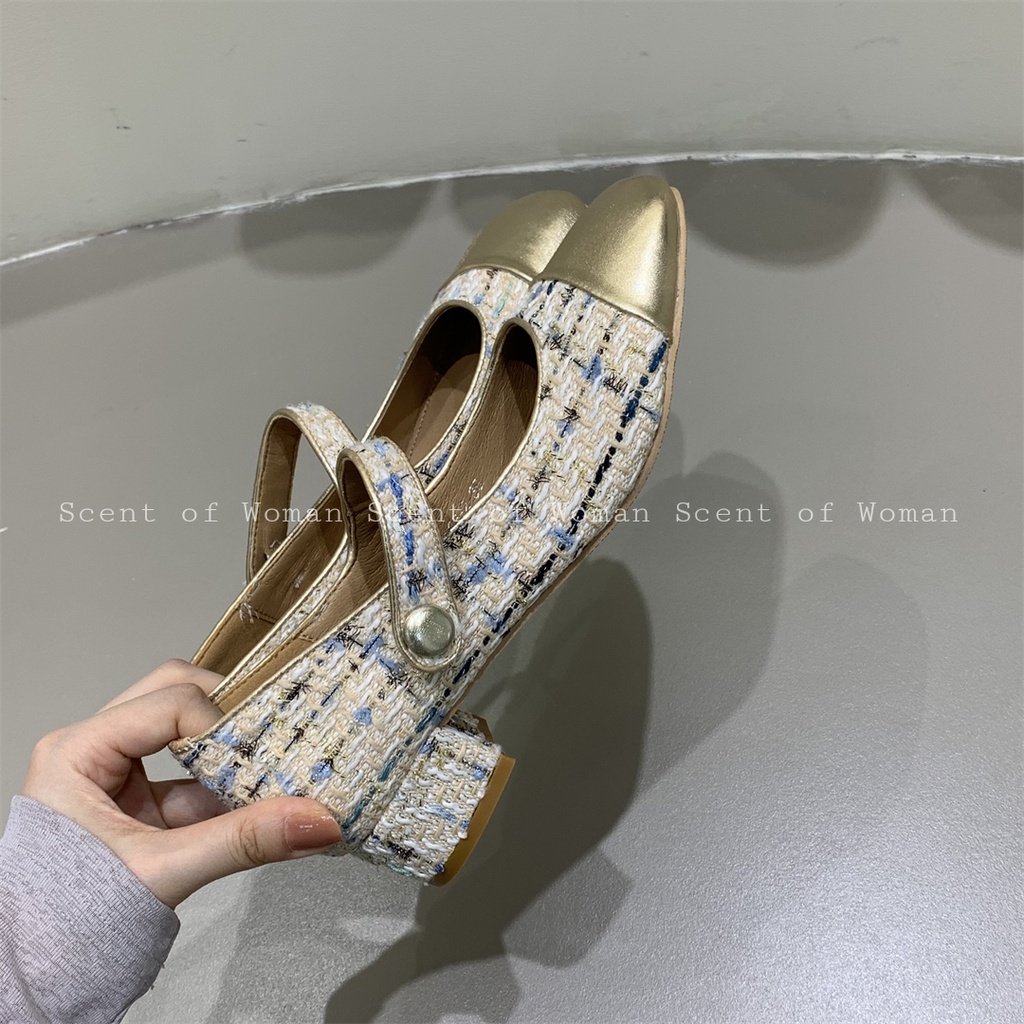 Giày nữ Toe-Cap Mary Janes phong cách Hàn Quốc