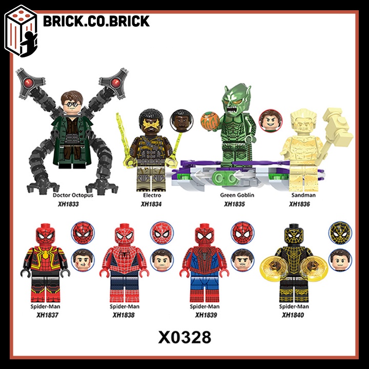 Phim Spider Man No Way Home Đồ Chơi Lắp Ráp Siêu Anh Hùng Super Heroes Doctor Octopus Electro Sandman X0328
