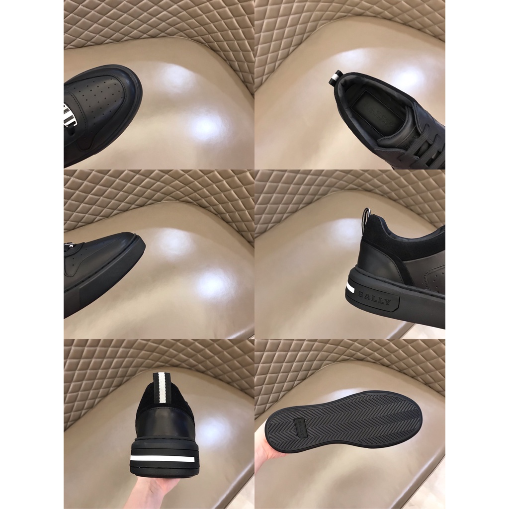 Giày sneakers nam da thật cao cấp Bally thiết kế tối giản, năng động