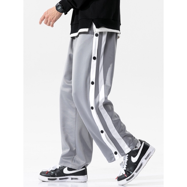 Quần ống suông nam MANTO CÚC POLY Unisex phối ba sọc thể thao Basic nam nữ Oversize mùa hè phong cách đường phố Hàn
