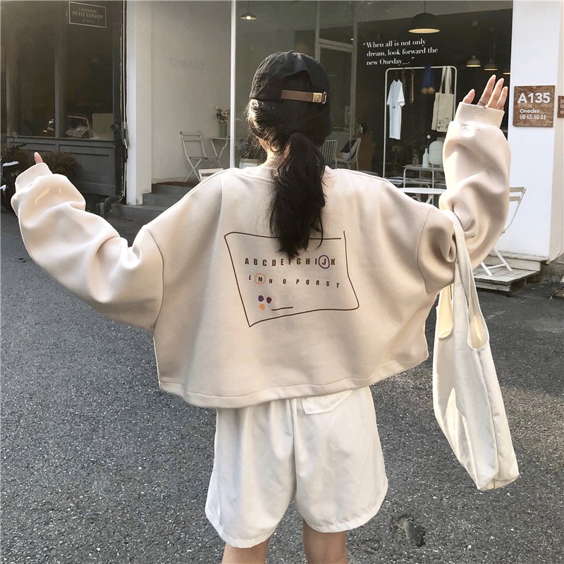 Áo sweater màu trơn tay dài phong cách Hàn Quốc cho nữ | BigBuy360 - bigbuy360.vn