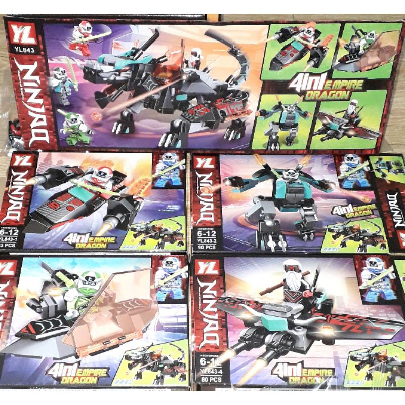 Lắp ráp 1 hộp LegoNinja Đế chế Rồng 843 rất đẹp