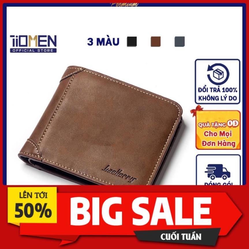 BIG SALE Ví nam da nhiều ngăn nhỏ gọn cao cấp, bóp nam mini cao cấp da PU xịn dáng đứng và ngang - D9150