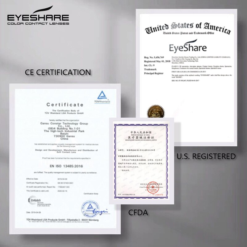 Cặp kính áp tròng EYESHARE New York nhiều màu sắc tùy chọn độc đáo dành cho hóa trang