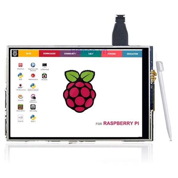 Màn Hình LCD 3.5 Inch Raspberry Pi Cảm Ứng Điện Trở