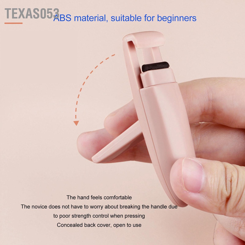 Texas053 Bộ dụng cụ bấm mi cầm tay Mini Phù hợp với làm cong một phần bộ trang điểm lược có thể gập lại