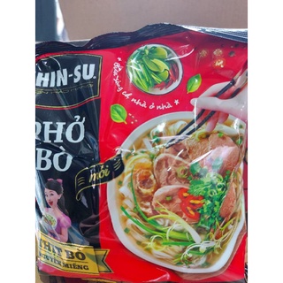 Phở Bò CHIN - SU ( 1 Thùng 15 Gói kèm Thịt Thật)